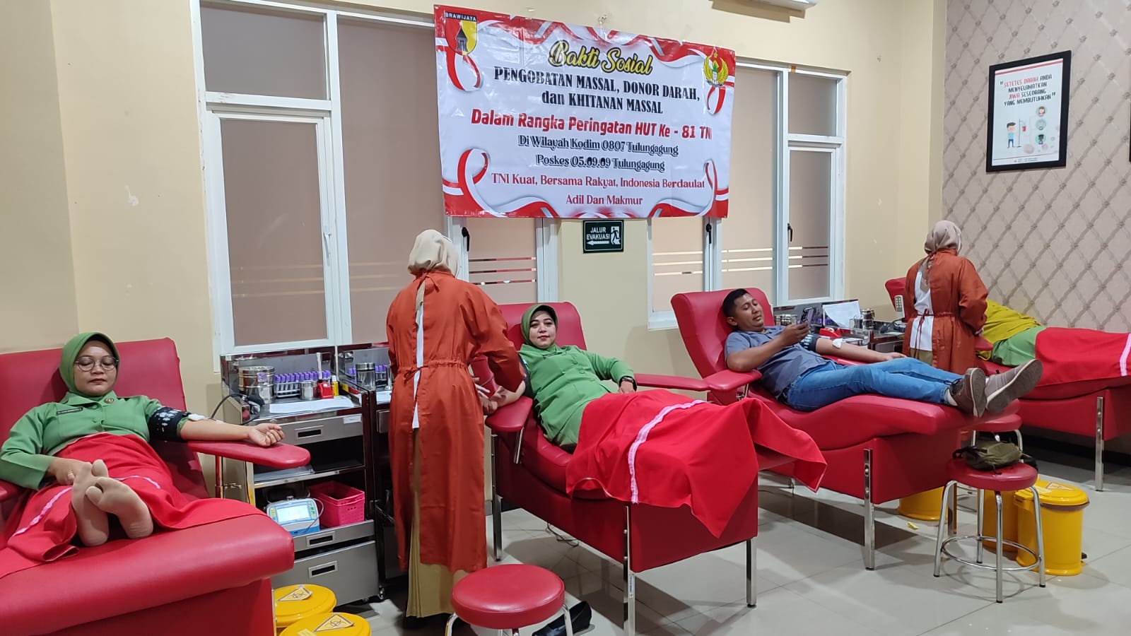 Sambut HUT ke-81 TNI, Kodim Tulungagung Gelar Donor Darah untuk Bantu Ketersediaan Stok Darah